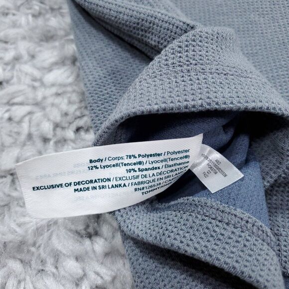 Tommy John Women's Waffle Lounge Tee Shirt Top Gray Size Medium Short Sleeve - Picture 5 of 7